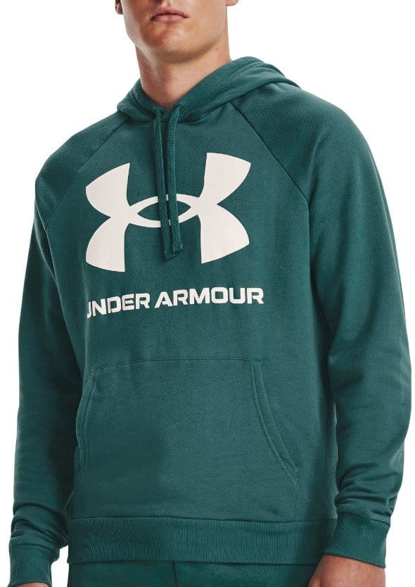 Sweatshirt med huva Under Armour UA Rival Fleece Big Logo HD-GRN