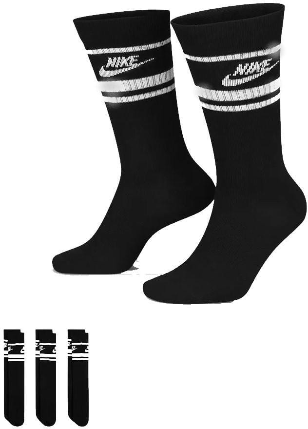 Strumpor Nike Essential Crew Stripe Socks Black